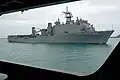 L'USS Fort McHenry au large de Sattahip (Thaïlande) au cours de l'exercise Cooperation Afloat Readiness and Training (CARAT) 2005 (17 juin 2005)