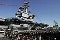 Lancement de l'USS George H. W. Bush le 10 janvier 2009 en présence de la famille Bush