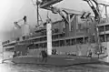 USS Proteus et chargement missile Polaris à Holy Loch en 1961