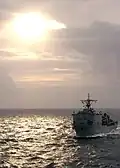 L'USS Whidbey Island dans l'océan Atlantique.