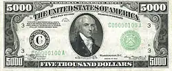 5&nbsp;000 dollars américains, Face recto