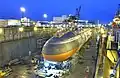 Le sous-marin en phase de conversion le 15 mars 2004.