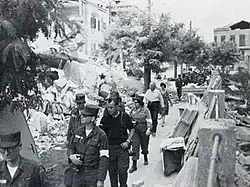 Photographie des troupes américaines à Skopje en 1963