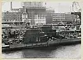 Les HMS Draken, Vargen, Nordkaparen et U8 en avril 1961.