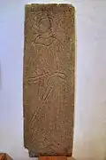 Représentation d'Adalrich sur une pierre tombale sur l'Ufnau.