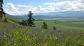 Vue de la steppe à l'ouest de Tchendek