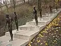 Monument aux victimes du communisme à Újezd au pied de la colline de Petřín.