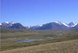 Vallée de l'Akalakha (ru), vue du col Kanas