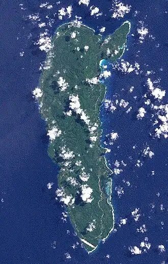 Ulawa, vue prise par Landsat.