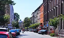 Intersection avec la rue Starowiślna à l’ouest