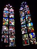 Le 4e et 5e vitrail du Chœur de la Besserer-Kapelle