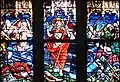La résurrection de Jésus, détail d'un vitrail de la Cathédrale d'Ulm, ca. 1480.