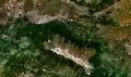 Image satellite avec l'agglomération de Bursa au nord-ouest.