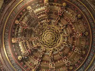 Plafond du temple jain à l'intérieur du fort de Jaisalmer