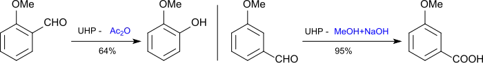 Reaktionen von Methoxyphenolen mit UHP.