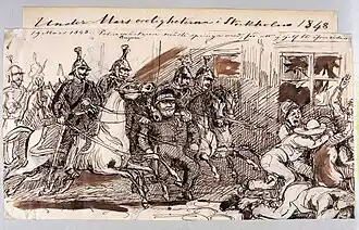 Troubles de mars à Stockholm 1848.
