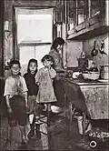Une cuisine des classes populaires au début du XXe&nbsp;siècle aux États-Unis.