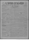 Une de L'Écho d'Alger (18 mai 1916).