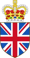 Le drapeau de l'Union comme Union Badge, devise heraldique du Royaume-Uni