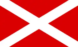 Ce drapeau serait apparu à l'époque du pape Clément III pour réunir les Gascons lors de la troisième croisade.