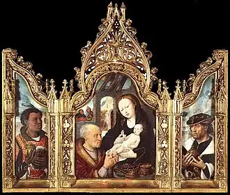 Maître flamand anonyme, L'Adoration des Mages (entre 1475 et 1500).