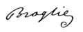 Signature de Albert de Broglie