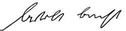 Signature de Bertolt Brecht