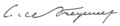 Signature de Charles de Freycinet
