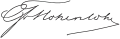 Signature de Clovis de Hohenlohe-Schillingsfürst