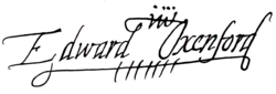 Signature de Édouard de Vere