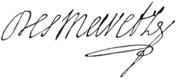 signature de Nicolas Desmarets (contrôleur général des finances)