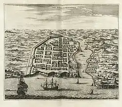 Plan de Saint-Domingue en 1671.