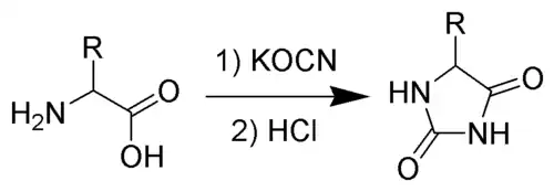 Synthèse d'hydantoïne d'Urech
