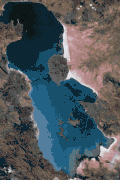 Évolution de la superficie du lac, 1984-2014.