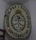 Poste du juge de paix et registre civil de San Sebastián conservé au Musée maritime et pénitentiaire d'Ushuaïa.