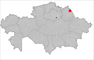 Localisation de District d'Ouspen