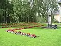Le cimetière militaire.