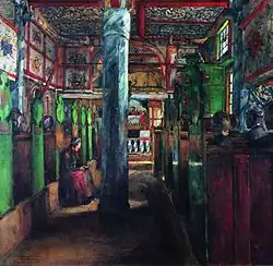 Église d'Udval : intérieur, 1909, Musée d'art de Bergen, Collection Rasmus Meyer