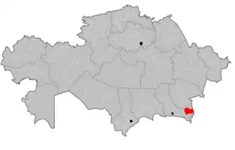 Localisation de District Ouïghour