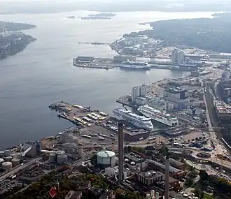 Värtahamnen.