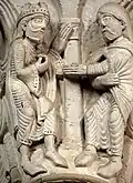 Le prophète Nathan et David : Nathan lui reproche sa relation avec Bethsabée, épouse d'un de ses généraux.