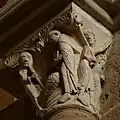 Saint Benoît ressuscitant un enfant sous l'œil incrédule de son père.