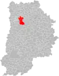 Localisation d'Esbly au sein de Val d'Europe Agglomération.