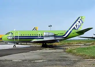 VFW-614 de la TAT sur le tarmac de l'aéroport de Tours