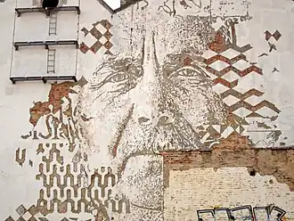 Vhils - Sified wall.