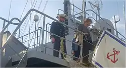 Un groupe d'élus municipaux s'est rendu sur le Lynx à quai à Rouen, dès le 06 octobre 2018.