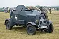 Le Kfz 13 durant une reconstitution de la bataille de Mława, 2012