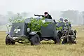 Le Kfz 13 durant une reconstitution de la bataille de Mława, 2012