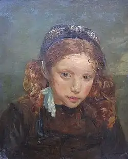 Portrait d'une jeune Quimpéroise au bonnet.
