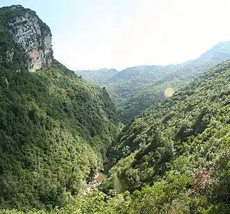 Photographie de la vallée du Calore Lucano près de Felitto